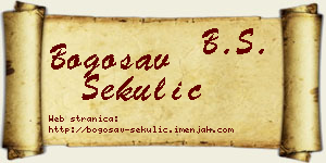 Bogosav Sekulić vizit kartica